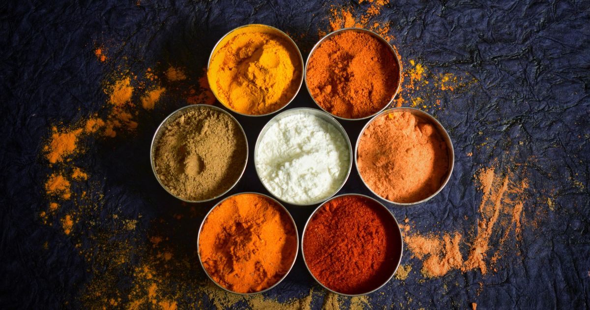 Indian spices including turmeric and cinnamon used in PCOS-friendly cooking methods